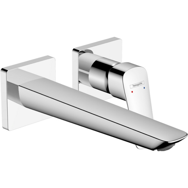 Baterie páková umyvadlová Fine s výtokovým ramenem 20.6cm, stěnová podomítková, Hansgrohe Logis, chrom