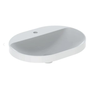Geberit Variform Zápustné umyvadlo, eliptyczna, 60cm, z přepadem, s otvorem pro baterii
