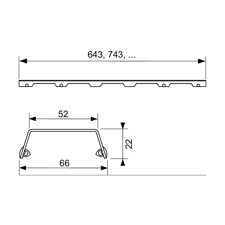 Ruszt prosty TECE drainline Steel II 700 mm połysk- sanitbuy.pl