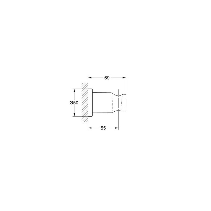 Horní sprcha s ramenem 422mm 1 strumień, Grohe Mono 310, phantom black