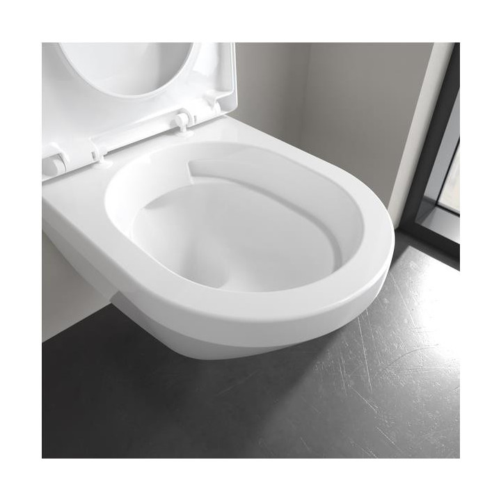 Závěsné wc Villeroy&Boch Omnia Architectura, 53x37 cm,  bez splachovacího okruhu s povrchem CeramicPlus, se sedadlem s pozvolným