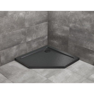 Pětiúhelníková vanička Radaway Doros PT, 80x80cm, akrylátový, stone antracytowy