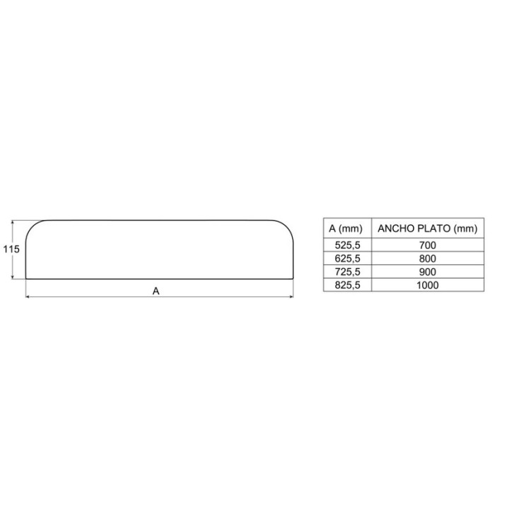 Kryt odpływu brodzikowego Roca Aquos, 90cm, bílý