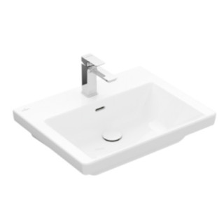 Umyvadlo obdélníková z přepadem bez otvoru pro baterii 65x47cm, Villeroy&Boch Subway 3.0, Weiss Alpin CeramicPlus,