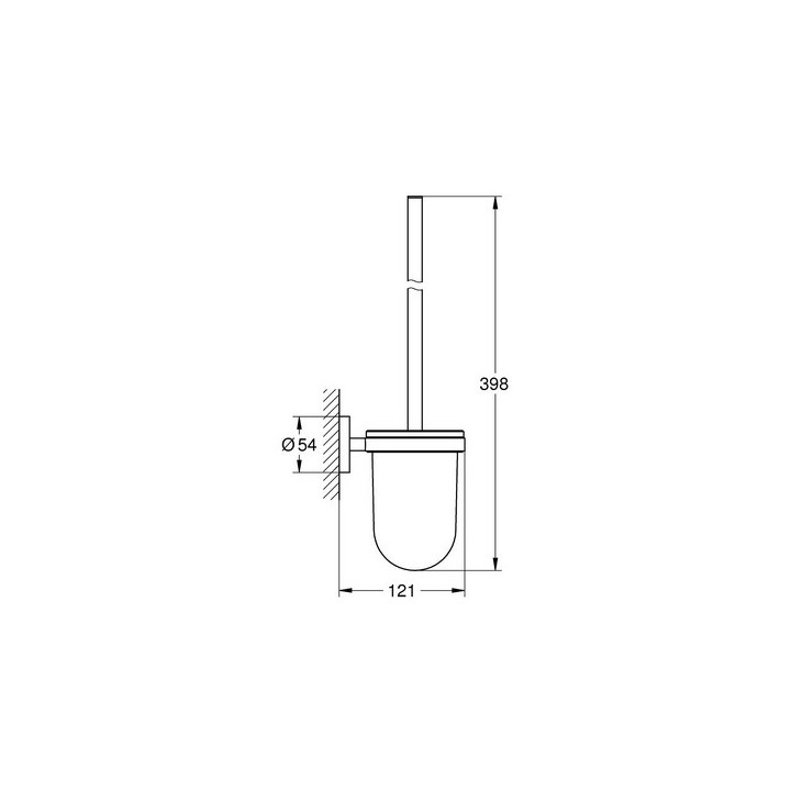 Štětka toaletní, Grohe Essentials, matnánýte black