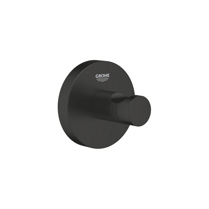 Háček na płaszcz koupelový, Grohe Essentials, matnánýte black