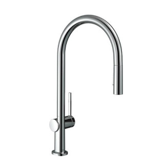 Dřezová baterie Hansgrohe Talis M54 220 1jet, stojící, obracana výtokové rameno, Ocel Ušlechtilá Finish