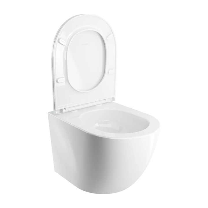 Závěsné wc SILENT POWER™ Omnires Ottawa,se sedadlem s pozvolným sklápěním, 49x37cm, bílý lesklá