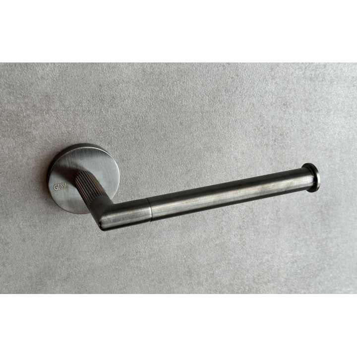 Wc štětka Gessi Ingranaggio, stěnová, z černým ceramiką - Black Kov Brushed PVD