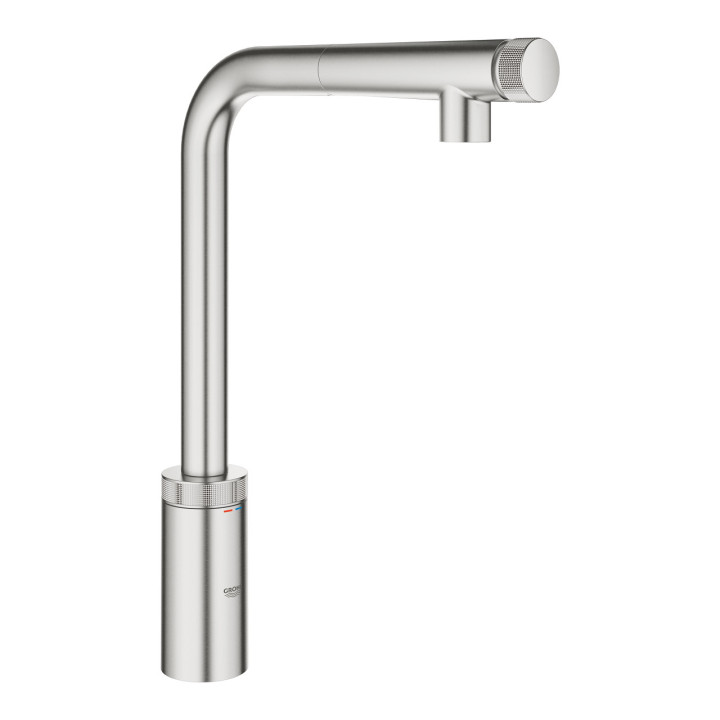 Dřezová baterie Grohe Minta SmartControl, výsuvná sprcha, hard graphite