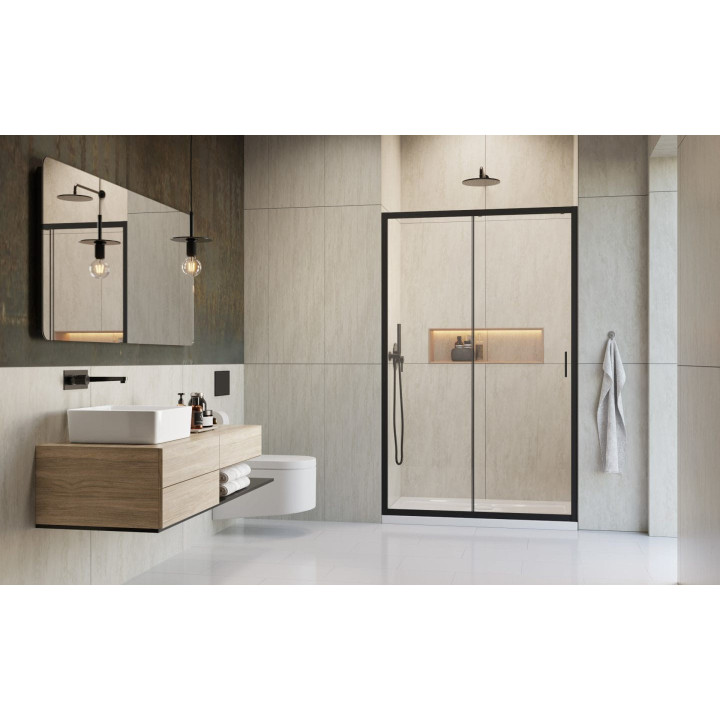 Dveře sprchové 120cm, Radaway Alienta DWJ, sklo čiré, profil chrom