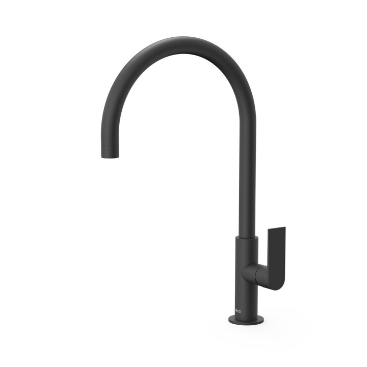 Dřezová baterie stojící Tres Cocina Exclusive, černá matnáný- sanitbuy.pl