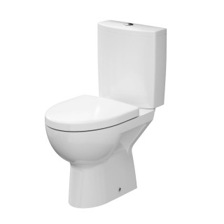 Kompakt WC Cersanit Parva CleanOn, 61x35cm, mísa bezkołnierzowa, sedátko duroplastowa pomalu sklápěcí, odtok vodorovný, doprowad