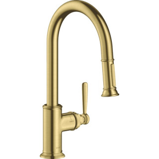 Páková dřezová baterie 160, kovová výsuvná sprcha, 2jet, sBox, Hansgrohe Zesis M33 - Černá Matný