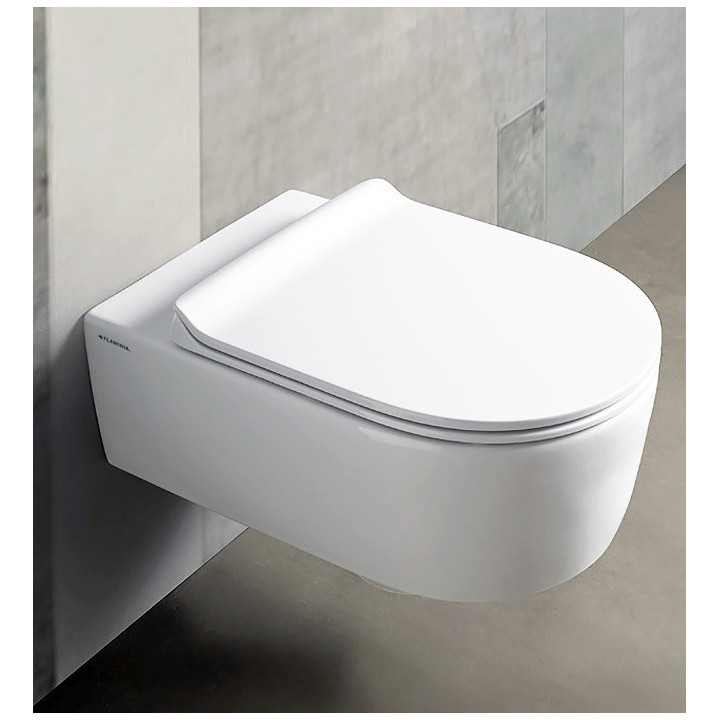 Mísa wc Flaminia Link 56x36 cm závěsná, bez kołnierza - bílá