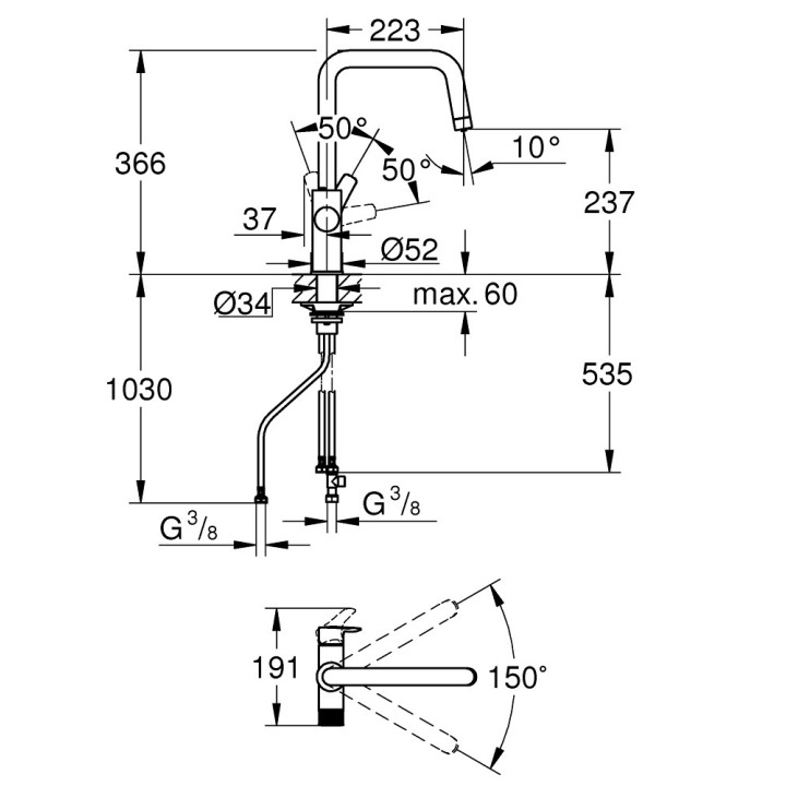 Dřezová baterie Grohe Red Mono