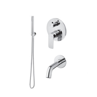 Sprchový set Vema Timea, podomítkový, 2 výstupy vody, s výtokovým ramenem 17cm, chrom
