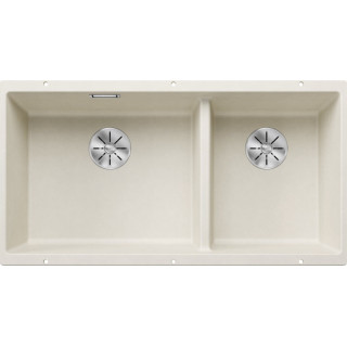 Dřez Blanco Subline 480/320-U Siligranit PuraDur 85,5x40cm 2 kom bez zátky, tartufo