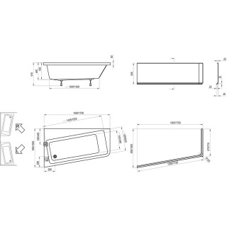 Ravak Vana 10 160X95 L Bílá- sanitbuy.pl