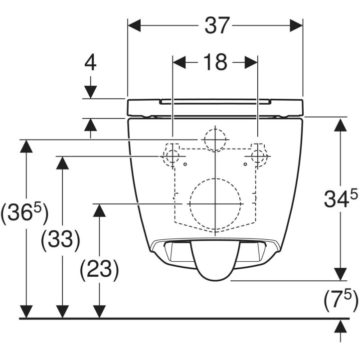 Závěsné wc WC Geberit ONE, TurboFlush, se sedátkem klozetovým, panel dekorační: lesklý chrom