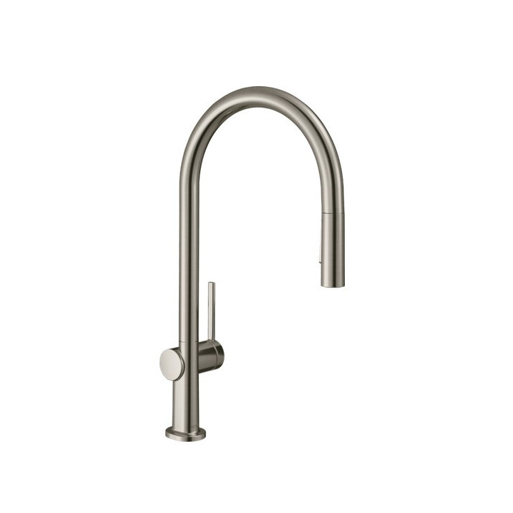Páková dřezová baterie 160, kovová výsuvná sprcha, 2jet, sBox, Hansgrohe Zesis M33 - Černá Matný