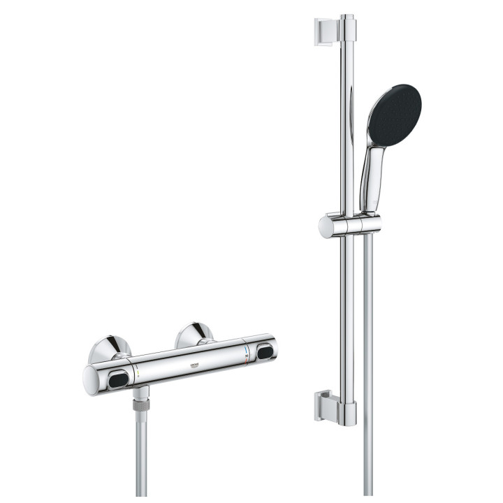 Sprchová baterie s termostatem Grohe Grohtherm 800, nadomítková, se sprchovým systémem, chrom
