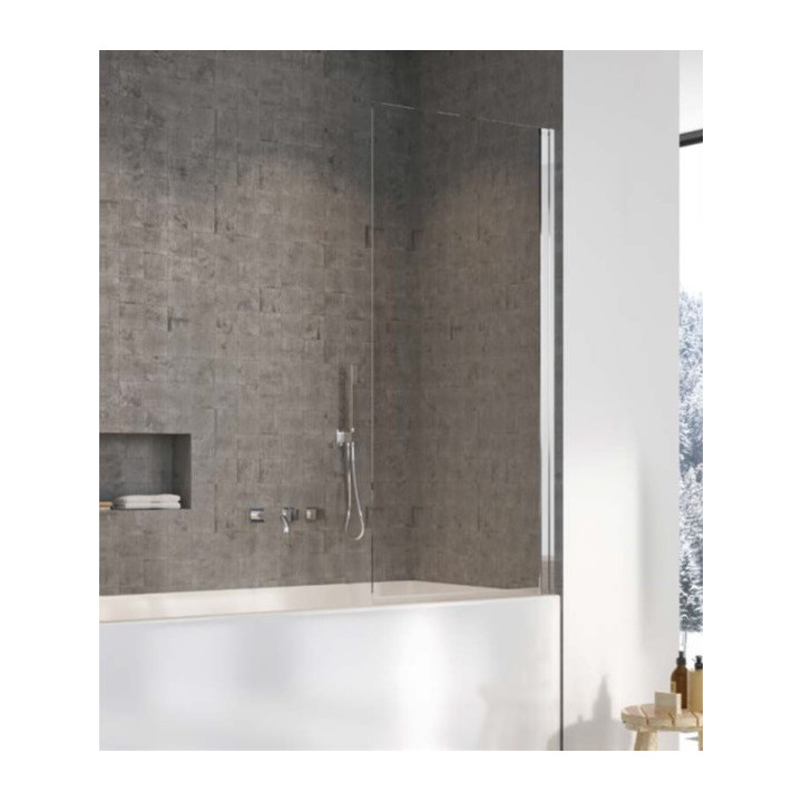 Vanová zástěna Radaway Nes PNJ I 90x150 cm, levý - sklo čiré, profil GunMetal