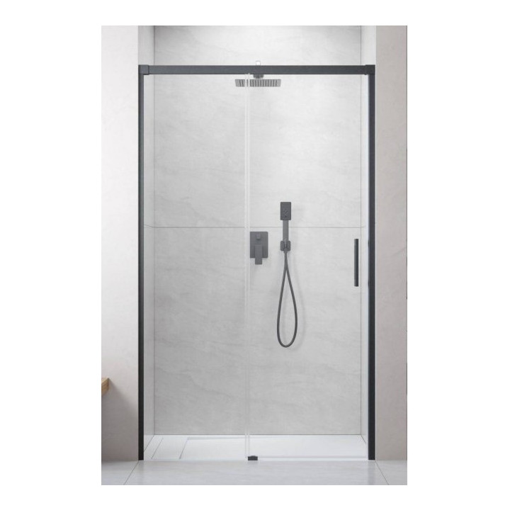 Dveře sprchové posuvné Radaway Idea Black DWJ 100 Levé 98.7-101.2x200.5cm, profil černá, sklo čiré- sanitbuy.pl
