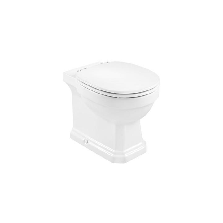 Mísa WC Roca Carmen Rimless do kompaktu 67x37cm odtok dvojitý, Superglaze, bílý