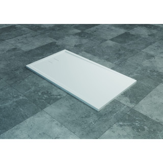Sprchová vanička z konglomerátu SanSwiss Livada W20AS pravoúhlý 110x80 cm - bílý