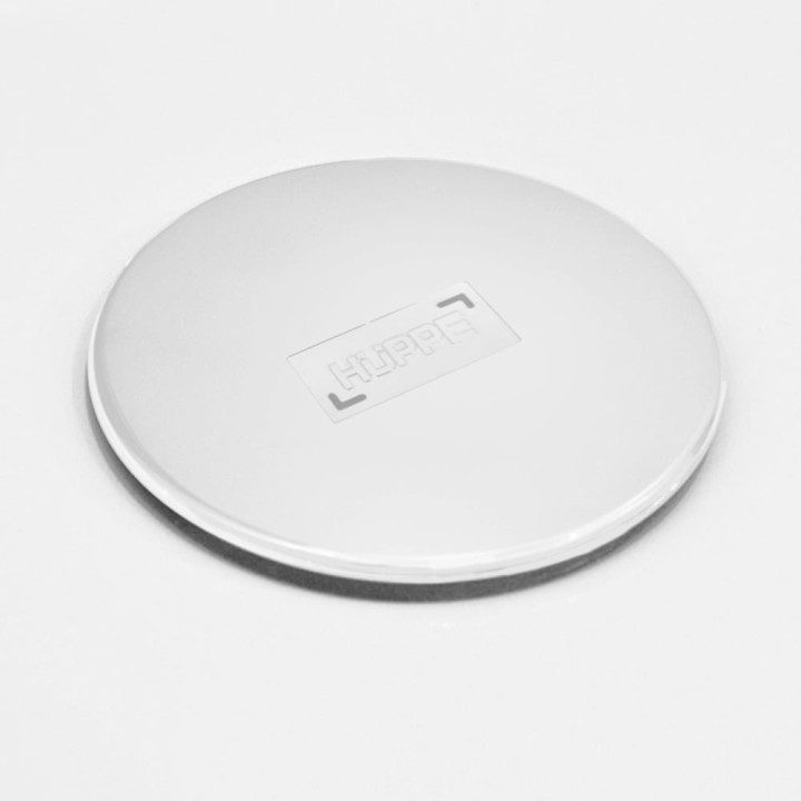Sifon i zátka Hüppe EasyStep kruhový, chrom, przepływ 0,8 l/s- sanitbuy.pl
