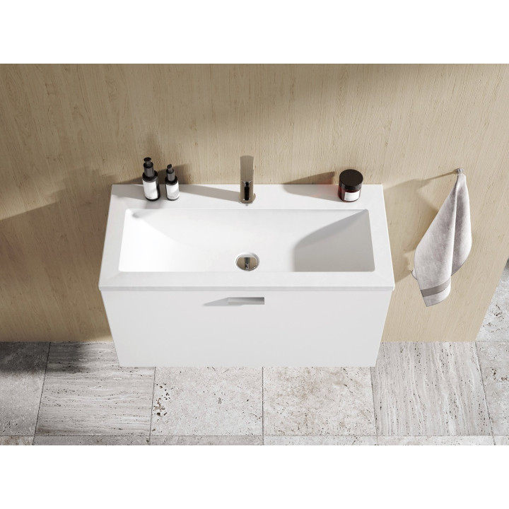 Umyvadlo nábytkové Ravak Clear, 80 cm s otvory - bílá
