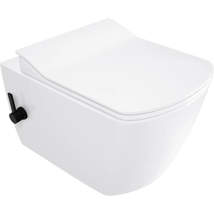 Mísa Wc se sedátkem bezkołnierzową, Deante Round, bílá