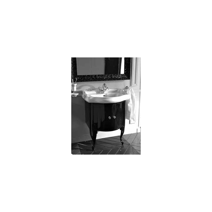 Szafka pod umywalkę 69 cm Kerasan Retro czarny połysk- sanitbuy.pl