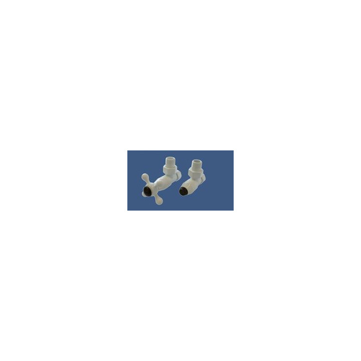 Zestaw grzejnikowy Schlosser Elegant Style kątowy, biały do rur z miedzi- sanitbuy.pl