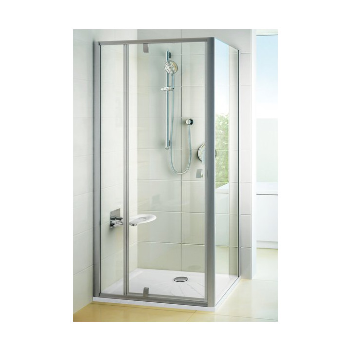 Ścianka stała PPS-90 Ravak Pivot, satyna + transparent- sanitbuy.pl