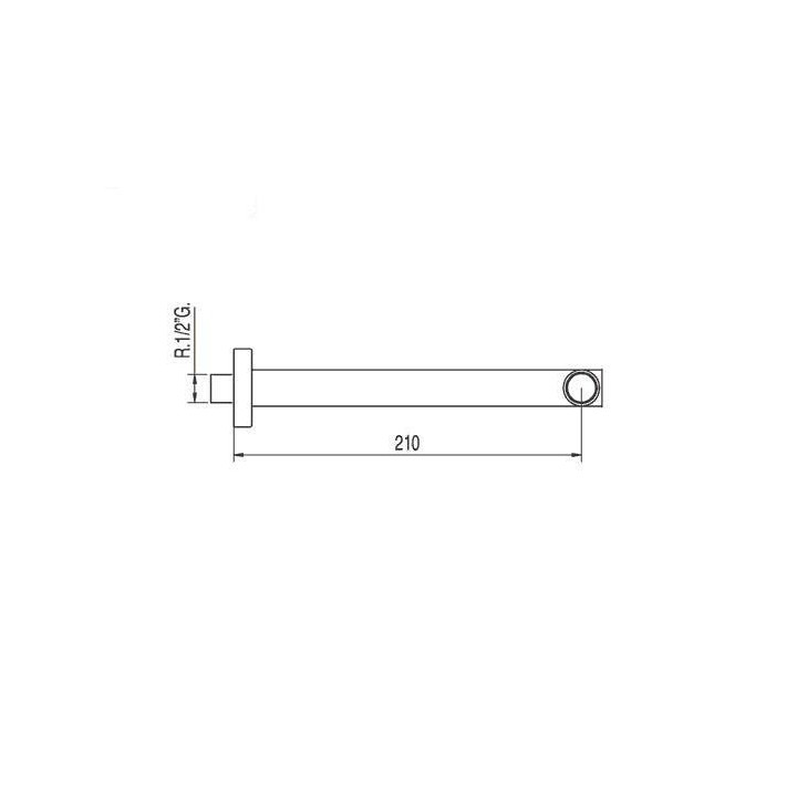 Wylewka Tres Max-Tres ścienna 21 cm- sanitbuy.pl