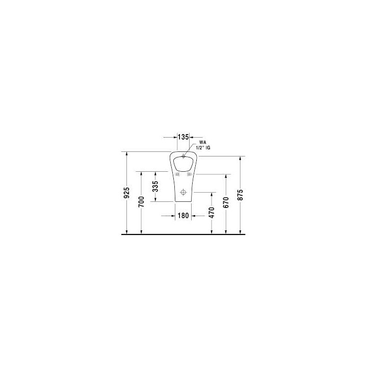 Pisuar, Duravit DuraStyle, 300x340 mm, dopływ osłonięty, Biały Alpin- sanitbuy.pl