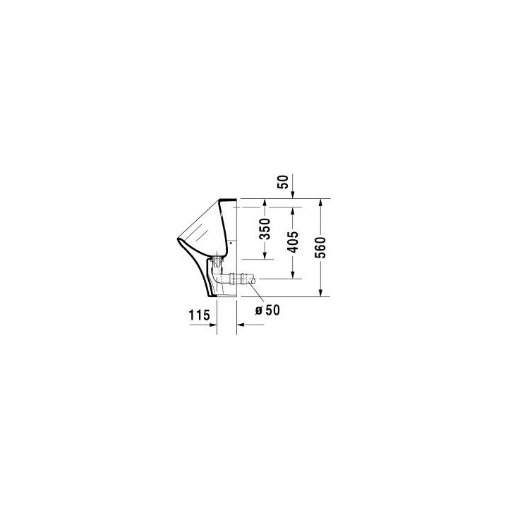 Pisuar Duravit DuraStyle Rimless, 300x340 mm, Biały Alpin- sanitbuy.pl