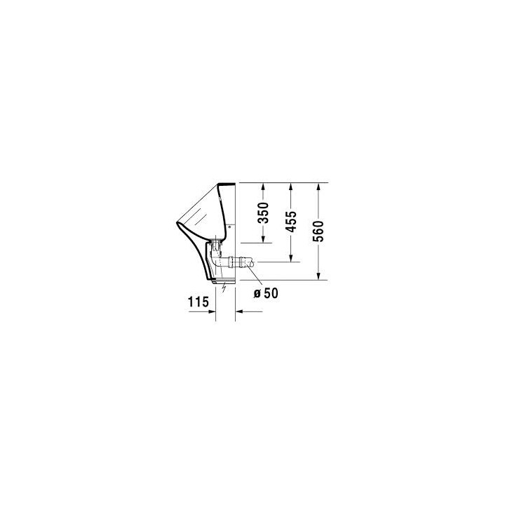Pisuar elektryczny, Duravit DuraStyle, 300x340 mm, Biały Alpin, dopływ osłonięty- sanitbuy.pl