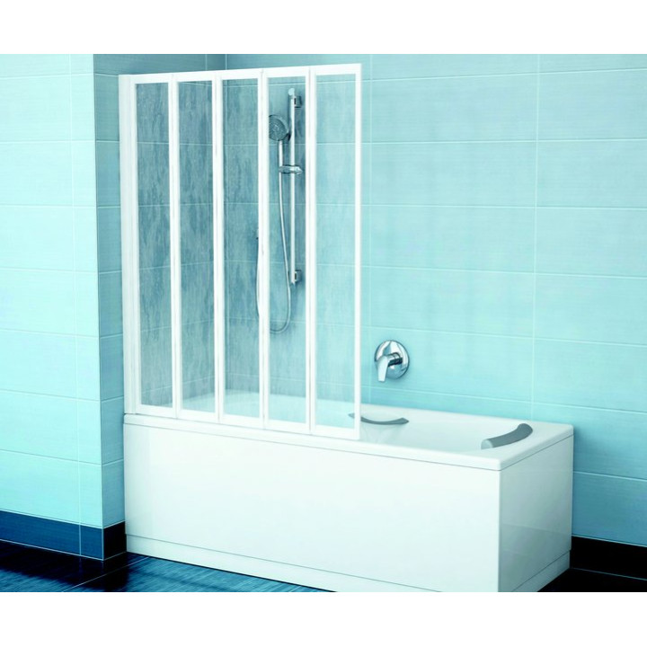 Parawan nawannowy Ravak VS5  Biały + Rain- sanitbuy.pl