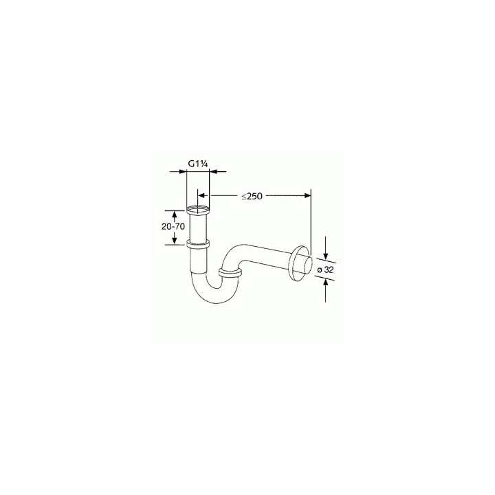 Syfon rurowy Kludi G 1 1/4 x 32 mm- sanitbuy.pl