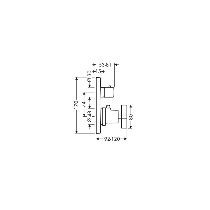 Bateria Axor Citterio termostatowa podtynkowa- sanitbuy.pl