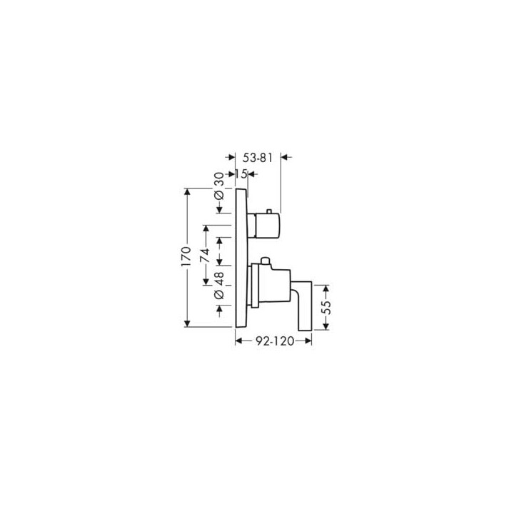 Bateria Axor Citterio termostatowa podtynkowa- sanitbuy.pl