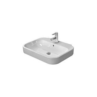 Umywalka Duravit Happy D. wisząca 600 mm, 1 -otworowa, Biały Alpin WonderGliss- sanitbuy.pl