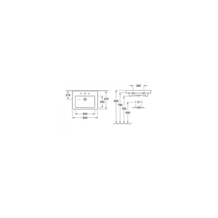 Umywalka Villeroy & Boch Subway 2.0 650x470 mm- sanitbuy.pl