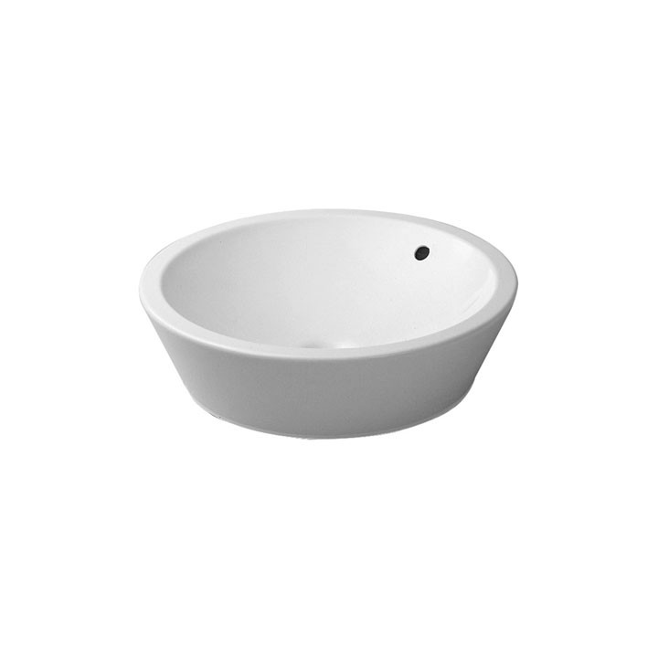 Umywalka stawiana na blat, Duravit Starck 1, o średnicy 530 mm, bezotworowa, Biały Alpin- sanitbuy.pl