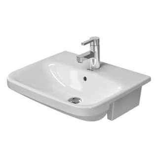  Umywalka półblatowa, Duravit DuraStyle, 550x455 mm, 1-otworowa, Biały Alpin WonderGliss- sanitbuy.pl