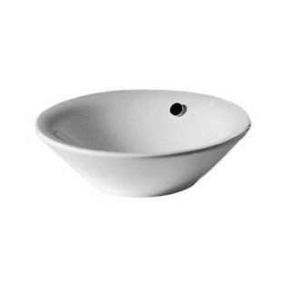 Umywalka Duravit Starck 1, stawiana na blacie, o średnicy 530 mm, bezotworowa, Biały Alpin WonderGliss- sanitbuy.pl