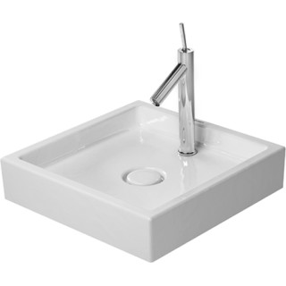 Umywalka Duravit Starck 1 szlifowana, stawiana na blacie, 470x470mm, bez otworu, Biały Alpin WonderGliss- sanitbuy.pl